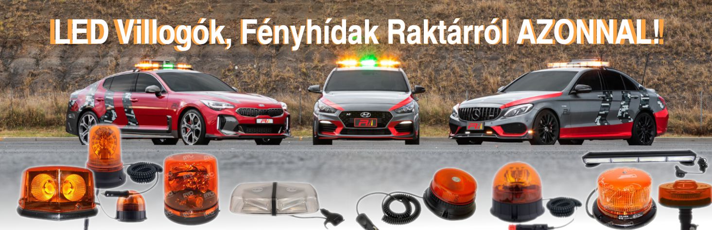 LED Villogók, LED fényhidak, Azonnal raktárról.