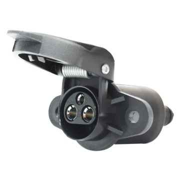 Csatlakozó aljzat 3 pólusú - műanyag