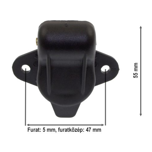 Csatlakozó aljzat 3 pólusú - műanyag