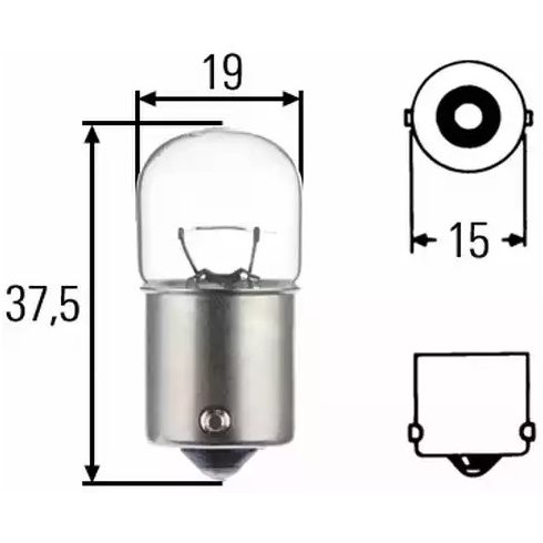 Izzó 24V 5W BA15s