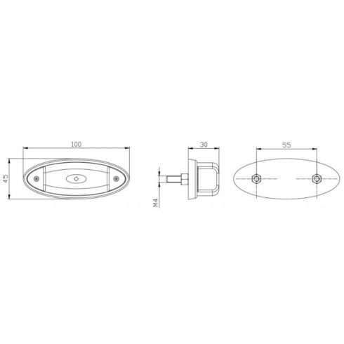 Szélességjelző fehér lámpa 