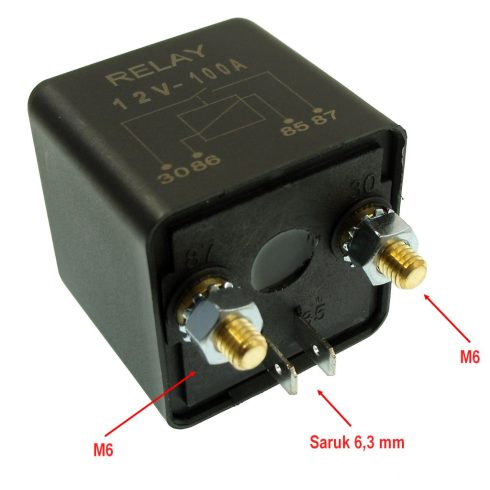 Relé 12V 100 Amper