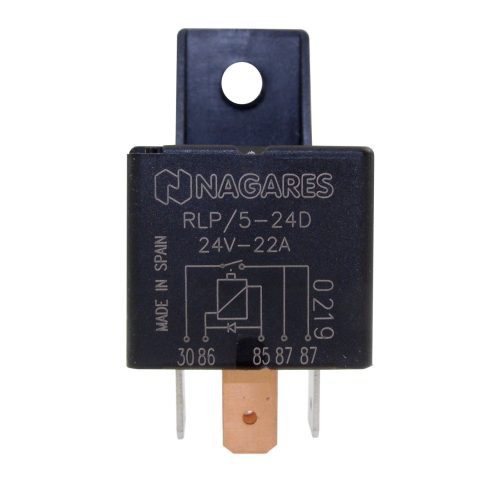 Relé 24V 5 lábas dupla kimenettel diódás MR70