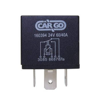 Relé 24V 60/40A 5 lábú ellenállással