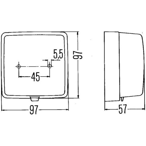 HELLA tolatólámpa 2ZR 003 315 041 95 x 95