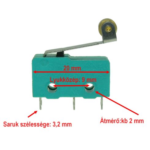 Mikrokapcsoló 3 lábas