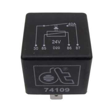 Relé 24V 40A 4 lábas