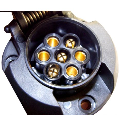 Utánfutó csatlakozó aljzat 7 pólus műanyag