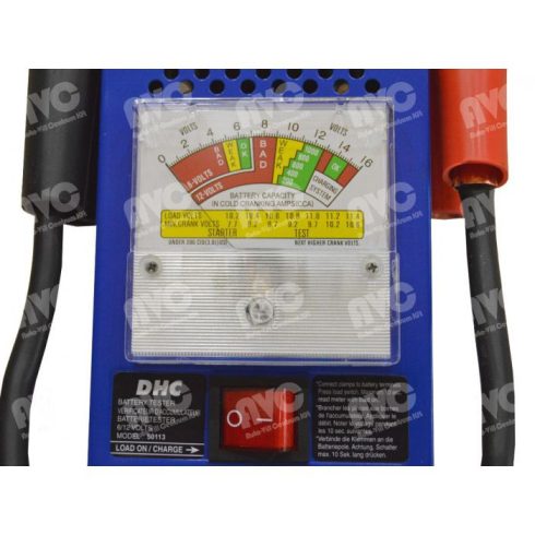 Akkumulátor teszter 6V - 12V indítóakkumulátorokhoz 100A DHC-50113