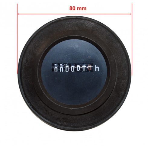 Kiegészítő műszer üzemóra számláló 12V-80V 52 mm