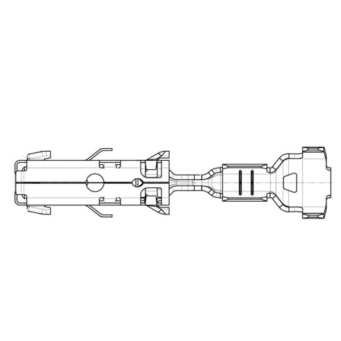Lapos csatlakozó aljzat - injektor ház saru 