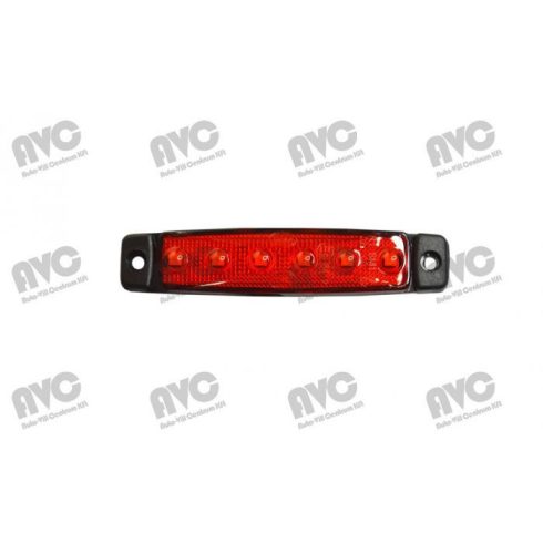 LED Szélességjelző 12V piros, 6 ledes 96 mm hosszú