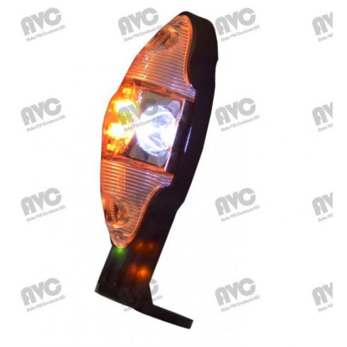 LED Szélességjelző 10-30v Piros-Sárga-Fehér talpas