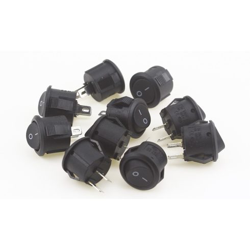 Kapcsoló ki-be kerek mini fekete 