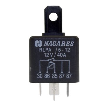Relé 12V 5 lábú 40A fordított MR74