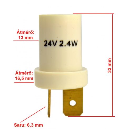 Műszerfal izzó 24V 2,4W