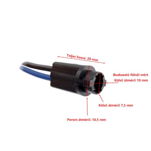 Izzó foglalat 1.2 üveghez vezetékes