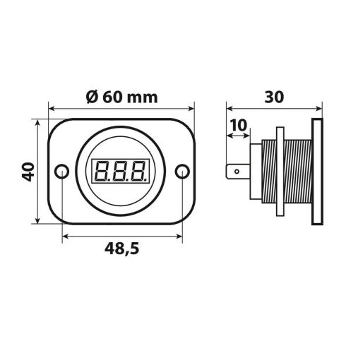 Digitális Feszültségmérő 6-30V