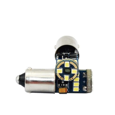 LED 12V 4W helyére fehér BAX9S 15 LED 270-320 LUMEN eltolt lábú