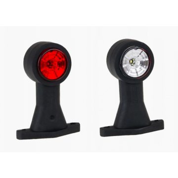 LED egyenes gumi szélességjelző lámpa Piros-Fehér