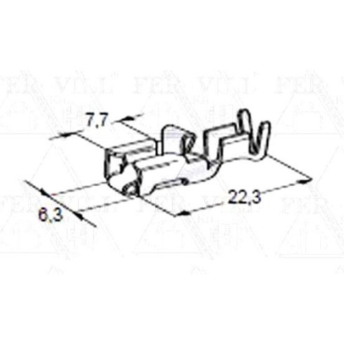 Csúszósaru apa 6,3 mm beakasztófüles