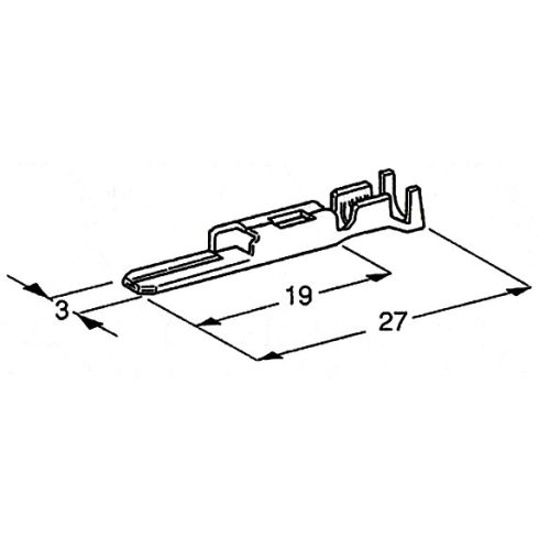 Saru lapos csatlakozós 0,5-1,5 mm2 ónozott 