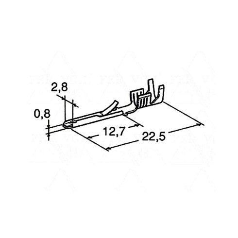 Saru lapos tűs csatlakozós 0,5-1,5 mm2 2,8 mm