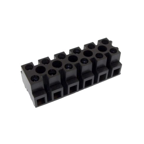 Bakelit sorkapocs 4 mm2-vezetékhez 6 tagú