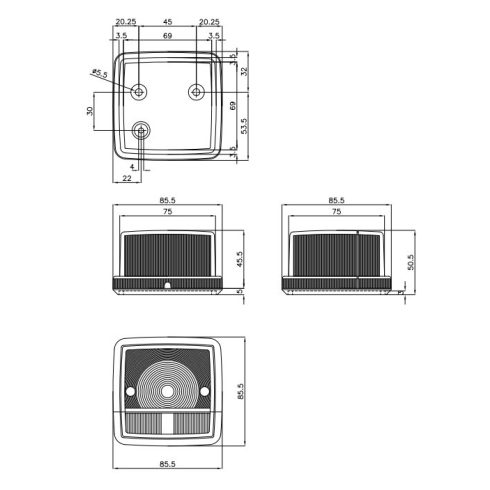 Szélességjelző lámpa