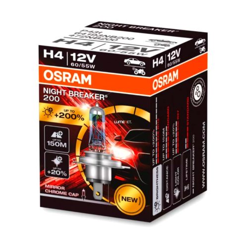 H4 OSRAM Night Breaker 200 autó izzó 12V 60/55W