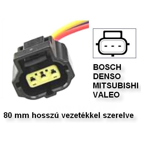 Generátor csatlakozó 3 pólusú Bosch Denso Mitsubishi Valeo