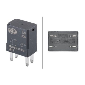 Relé 4 lábas 12V 30A 2,8 mm