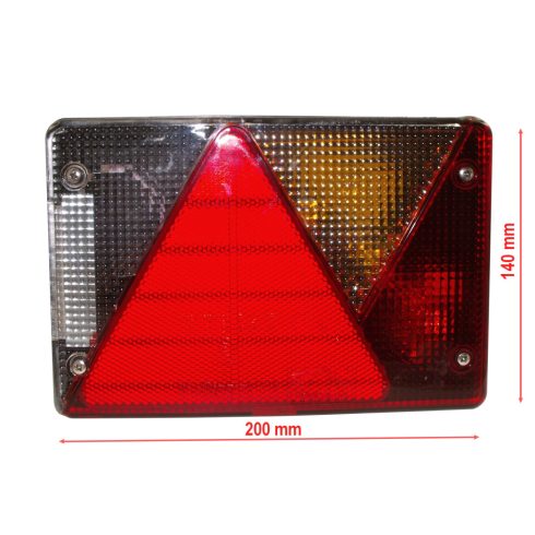  Hátsólámpa multipoint IV 200x136x56mm jobb oldali ködös tű-csatlakozós kialakítás