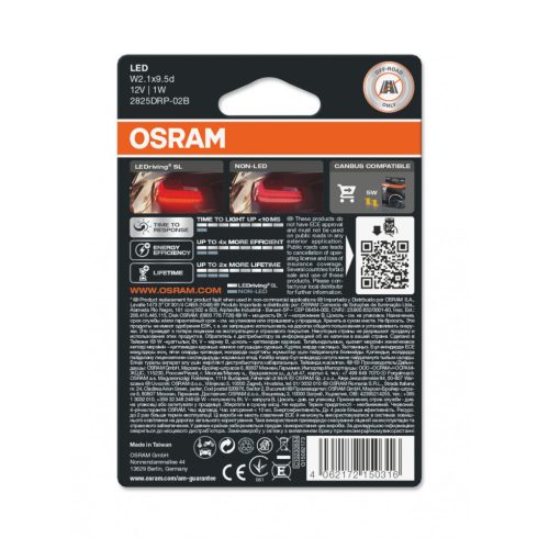 OSRAM LEDRIVING SL 2825DRP-02B W5W 2DB/BLISZTER PIROS