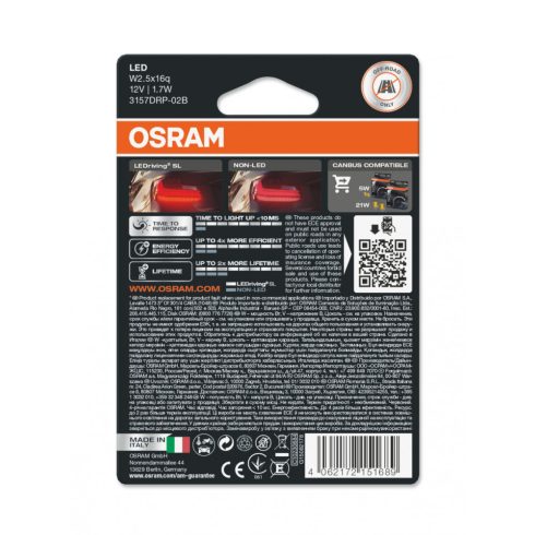 OSRAM LEDRIVING SL 3157DRP-02B P27/7W 2DB/BLISZTER PIROS