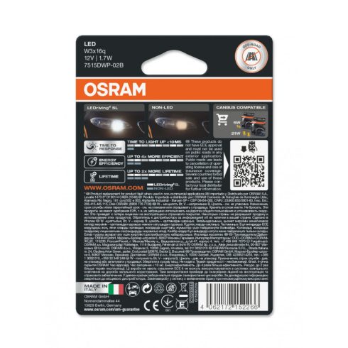 OSRAM LEDRIVING SL 7515DWP-02B W21/5W 2DB/BLISZTER FEHÉR