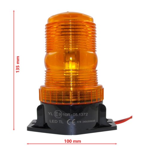 Csavarozható ledes sárga villogó lámpa 10-110 V DC