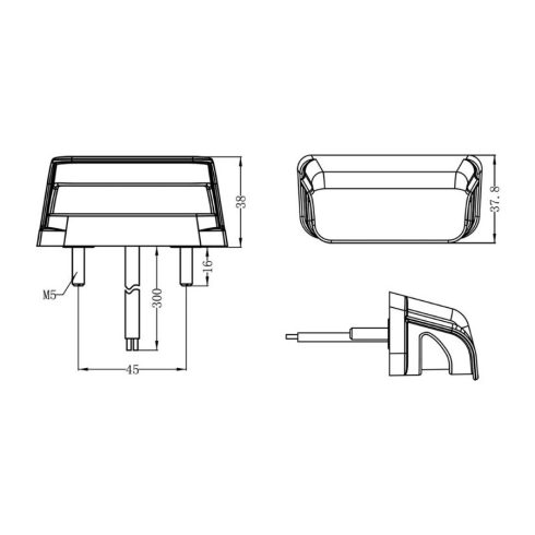Ledes rendszámlámpa 12-24V
