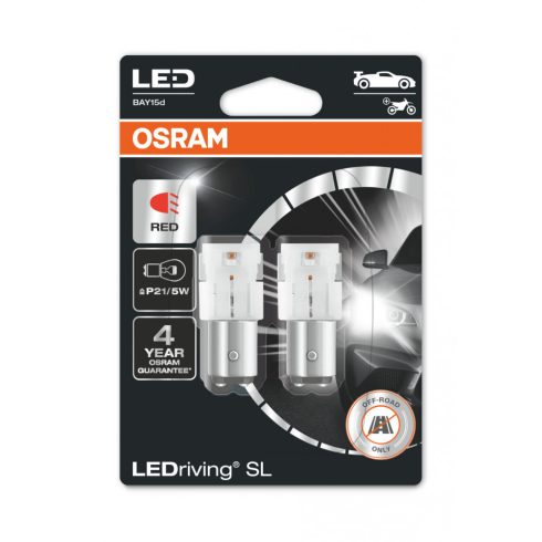 OSRAM LED 12V 21/5W piros