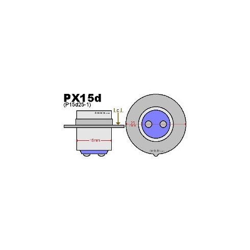 Izzó PX15D 12V 35/35W
