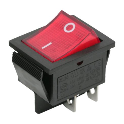 Billenő kapcsoló piros világítással 250V