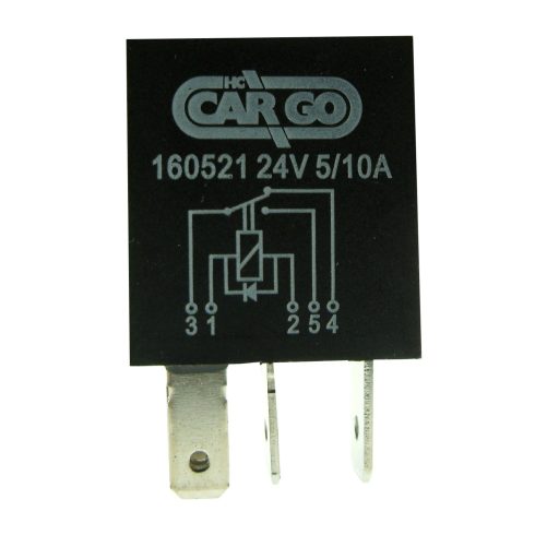 RELÉ 24V 5-láb 10/5A  mini diódás