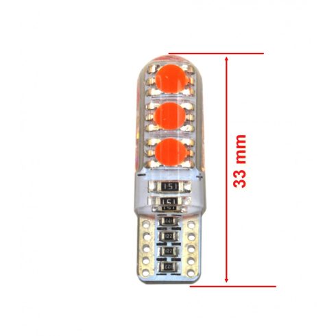 LED T10 helyére PIROS szilikonos