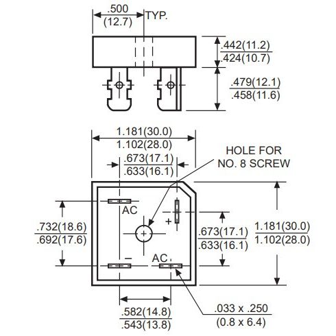 Egyenirányító dióda akkutöltőbe MB158