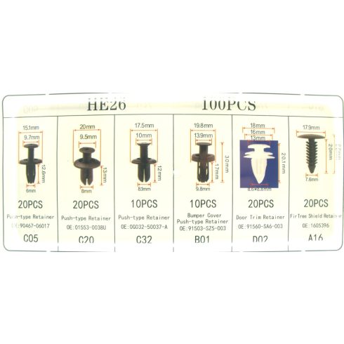 Autópatent készlet 100 db-os