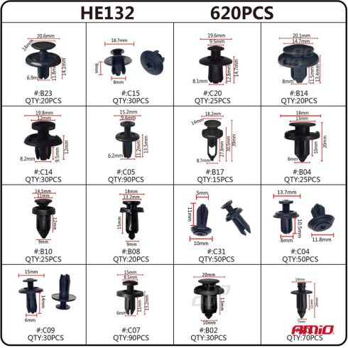 Autópatent készlet 620 db-os