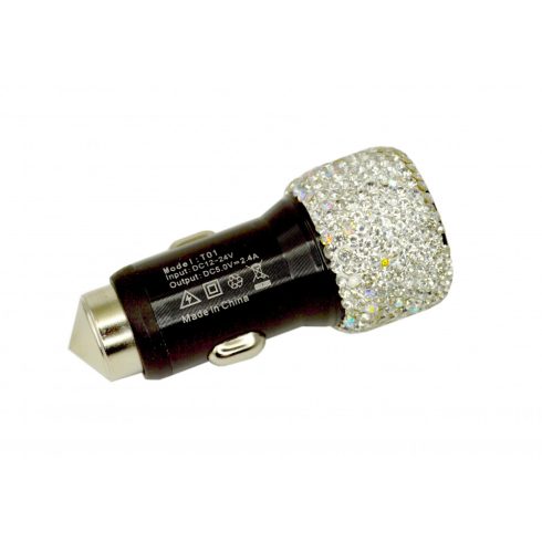 Csajos USB töltő kristályokkal
