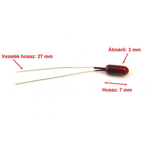 RIZS IZZÓ 12V PIROS