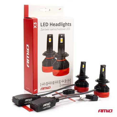 LED H7 helyére X3 Canbus 90 Watt