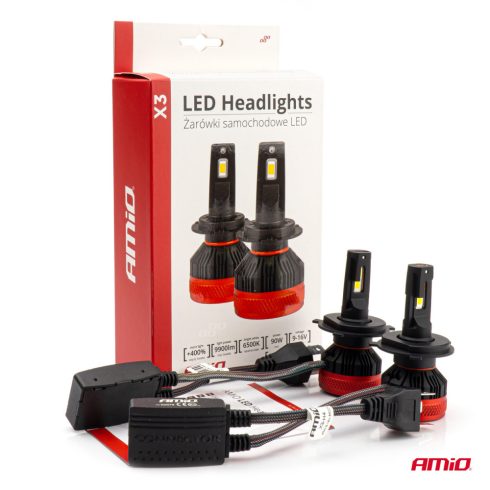 LED H4 helyére X3 Canbus 90 Watt
